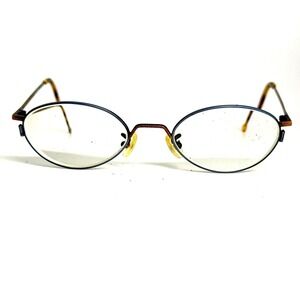 l.a. Eyeworks Nacha 44422 Oval Eyeglasses Copper Navy Blue Tortoise Vintage